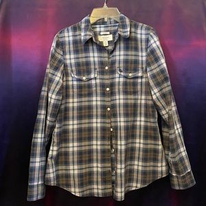ABERCROMBIE & FITCH Shirt Plaid Sheer Long Sleeve